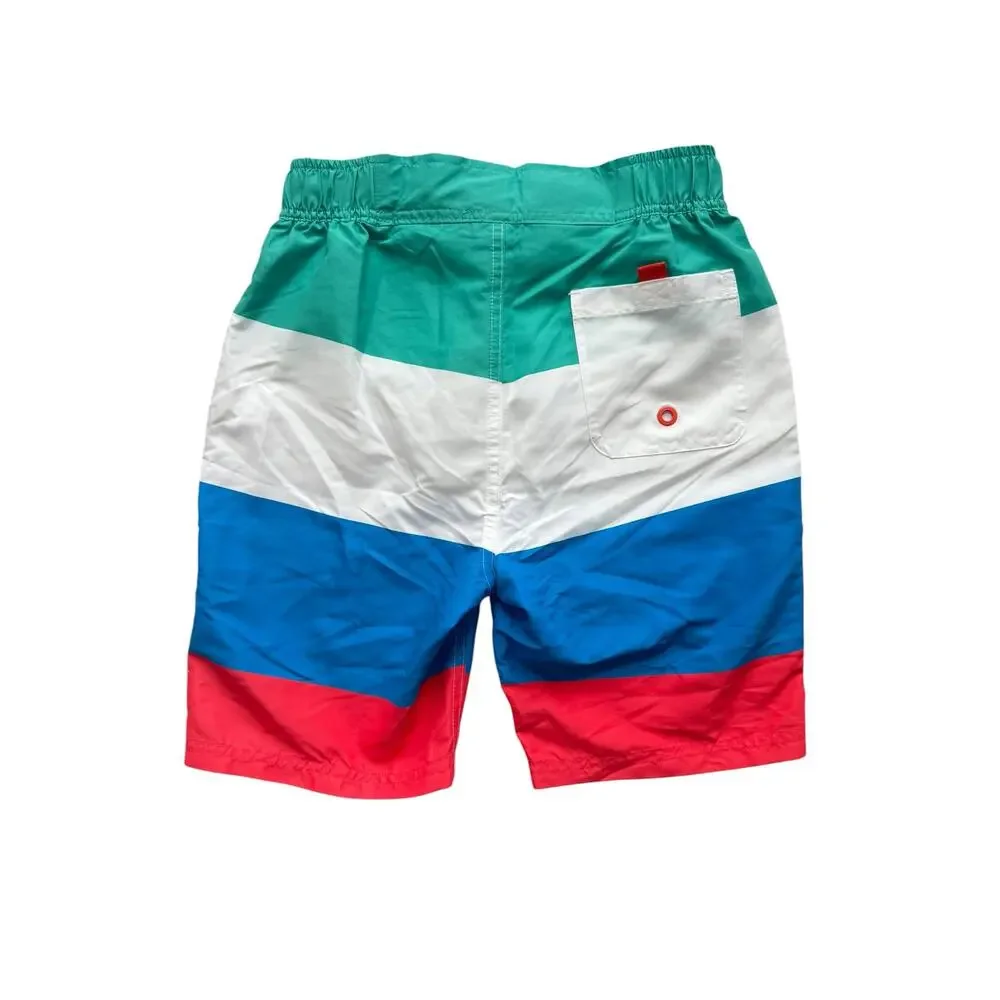 NWT Mini Boden Color Block Swim Shorts Size 11-12y